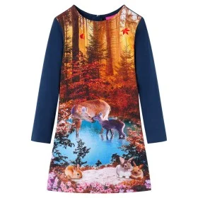 Langärmeliges marineblaues Kinderkleid 92 von vidaXL, Kinderkleider - Ref: Foro24-14887, Preis: 13,26 €, Rabatt: %