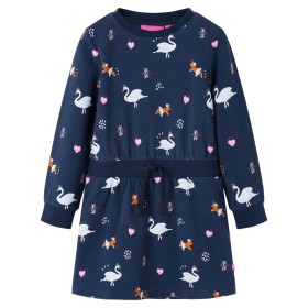 Marineblaues Langarm-Kinderkleid 128 von vidaXL, Kinderkleider - Ref: Foro24-14845, Preis: 17,68 €, Rabatt: %