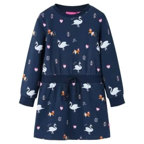 Marineblaues Langarm-Kinderkleid 128 von vidaXL, Kinderkleider - Ref: Foro24-14845, Preis: 17,50 €, Rabatt: %