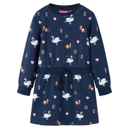 Navy blue long-sleeved children's dress 128 by vidaXL, Children's dresses - Ref: Foro24-14845, Price: 17,50 €, Discount: %