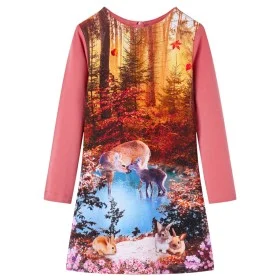 Rosafarbenes langärmeliges Kinderkleid 104 von vidaXL, Kinderkleider - Ref: Foro24-14893, Preis: 13,26 €, Rabatt: %