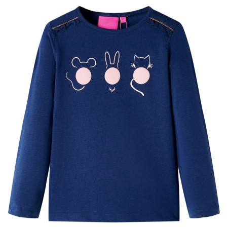 Camiseta infantil de manga larga azul marino 92 de vidaXL, Camisetas para niños - Ref: Foro24-13764, Precio: 8,54 €, Descuent...