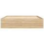 Estructura de cama roble Sonoma 150x200 cm de vidaXL, Camas y somieres - Ref: Foro24-3203868, Precio: 153,25 €, Descuento: %