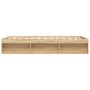 Estructura de cama roble Sonoma 150x200 cm de vidaXL, Camas y somieres - Ref: Foro24-3203868, Precio: 153,25 €, Descuento: %