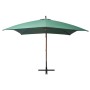 Hängeschirm mit Holzstange 300x300 cm grün von vidaXL, Sonnenschirme - Ref: Foro24-42967, Preis: 176,50 €, Rabatt: %