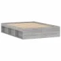 Sonoma grauer Doppelbettrahmen 135x190 cm von vidaXL, Betten und Lattenroste - Ref: Foro24-3203913, Preis: 149,37 €, Rabatt: %