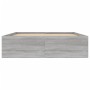Estructura de cama de matrimonio Sonoma gris 135x190 cm de vidaXL, Camas y somieres - Ref: Foro24-3203913, Precio: 150,05 €, ...