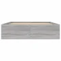 Sonoma grauer Doppelbettrahmen 135x190 cm von vidaXL, Betten und Lattenroste - Ref: Foro24-3203913, Preis: 149,37 €, Rabatt: %
