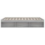 Sonoma gray double bed frame 135x190 cm by vidaXL, Beds and slatted bases - Ref: Foro24-3203913, Price: 150,20 €, Discount: %
