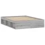 Estructura de cama de matrimonio Sonoma gris 135x190 cm de vidaXL, Camas y somieres - Ref: Foro24-3203913, Precio: 151,43 €, ...
