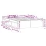 Sonoma grauer Doppelbettrahmen 135x190 cm von vidaXL, Betten und Lattenroste - Ref: Foro24-3203913, Preis: 149,37 €, Rabatt: %