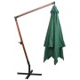 Hängeschirm mit Holzstange 300x300 cm grün von vidaXL, Sonnenschirme - Ref: Foro24-42967, Preis: 176,50 €, Rabatt: %