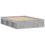 Estructura de cama de matrimonio gris cemento 135x190 cm de vidaXL, Camas y somieres - Ref: Foro24-3203911, Precio: 158,99 €,...
