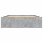 Cement gray double bed frame 135x190 cm by vidaXL, Beds and slatted bases - Ref: Foro24-3203911, Price: 160,46 €, Discount: %