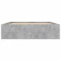 Estructura de cama de matrimonio gris cemento 135x190 cm de vidaXL, Camas y somieres - Ref: Foro24-3203911, Precio: 158,99 €,...