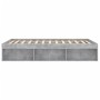 Estructura de cama de matrimonio gris cemento 135x190 cm de vidaXL, Camas y somieres - Ref: Foro24-3203911, Precio: 160,30 €,...