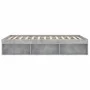 Estructura de cama de matrimonio gris cemento 135x190 cm de vidaXL, Camas y somieres - Ref: Foro24-3203911, Precio: 158,99 €,...