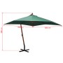 Hängeschirm mit Holzstange 300x300 cm grün von vidaXL, Sonnenschirme - Ref: Foro24-42967, Preis: 176,50 €, Rabatt: %