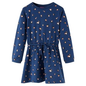 Langärmeliges marineblaues Kinderkleid 140 von vidaXL, Kinderkleider - Ref: Foro24-13578, Preis: 13,16 €, Rabatt: %