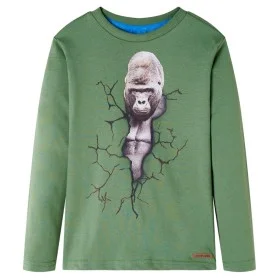 Light khaki long-sleeved children's t-shirt size 116 by vidaXL, Kids T-shirts - Ref: Foro24-13221, Price: 8,59 €, Discount: %