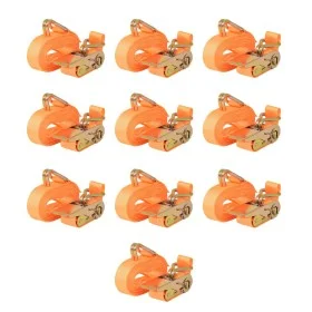 Ratschen-Befestigungsgurte, 10 Stück, 0,4T, 6 m x 25 mm, Orange von vidaXL, Spanngurte - Ref: Foro24-142659, Preis: 51,81 €, ...