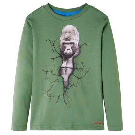 Children's long-sleeved t-shirt light khaki 140 by vidaXL, Kids T-shirts - Ref: Foro24-13223, Price: 11,92 €, Discount: %