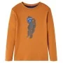 Langarm-Kinder-T-Shirt dunkel ocker 128 von vidaXL, Kinder-T-Shirts - Ref: Foro24-13462, Preis: 7,79 €, Rabatt: %