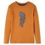 Langarm-Kinder-T-Shirt dunkel ocker 104 von vidaXL, Kinder-T-Shirts - Ref: Foro24-13460, Preis: 7,79 €, Rabatt: %
