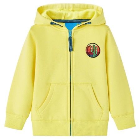 Kinder-Sweatshirt mit Kapuze und Reißverschluss hellgelb 140 von vidaXL, Kinder-T-Shirts - Ref: Foro24-15125, Preis: 15,10 €,...