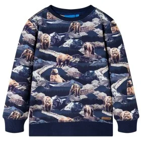 Marineblaues Kinder-Sweatshirt 140 von vidaXL, Kinder-T-Shirts - Ref: Foro24-12788, Preis: 12,41 €, Rabatt: %