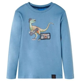 Mittelblaues Langarm-T-Shirt für Kinder 104 von vidaXL, Kinder-T-Shirts - Ref: Foro24-12845, Preis: 8,45 €, Rabatt: %