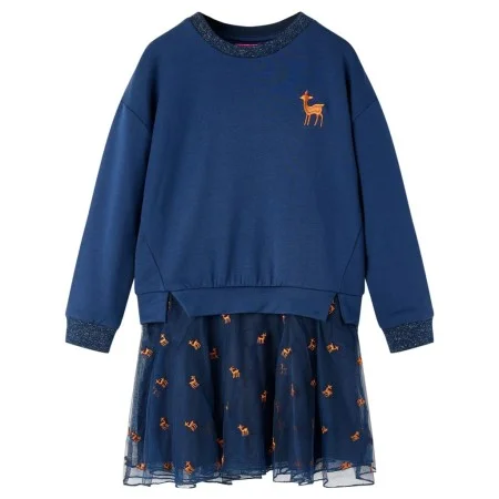 Marineblaues langärmeliges Kinderkleid 92 von vidaXL, Kinderkleider - Ref: Foro24-14194, Preis: 15,57 €, Rabatt: %