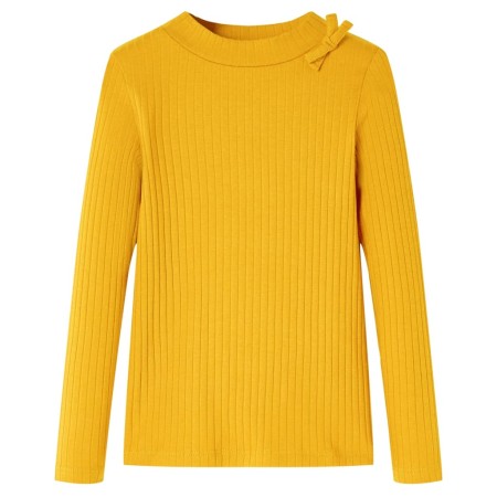 Camiseta infantil de manga larga color ocre 128 de vidaXL, Camisetas para niños - Ref: Foro24-14137, Precio: 8,28 €