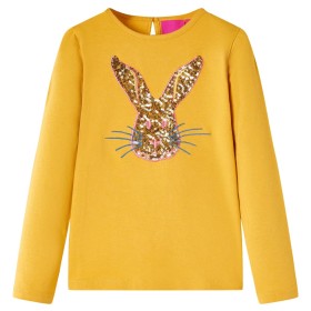 Kinder langärmliges T-Shirt in Ockerfarbe Größe 104 von vidaXL, Kinder-T-Shirts - Ref: Foro24-13965, Preis: 9,22 €, Rabatt: %