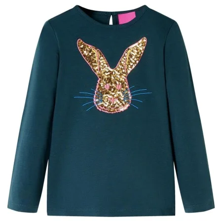 Dunkelgrünes langärmeliges Kinder-T-Shirt 140 von vidaXL, Kinder-T-Shirts - Ref: Foro24-13978, Preis: 12,66 €, Rabatt: %
