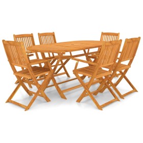 Folding garden dining set 7 pieces solid acacia wood by vidaXL, Garden sets - Ref: Foro24-44057, Price: 508,74 €, Discount: %