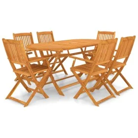 Klappbare Garten-Essgruppe, 7-teilig, aus massivem Akazienholz von vidaXL, Gartensets - Ref: Foro24-44057, Preis: 428,92 €, R...