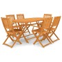 Folding garden dining set 7 pieces solid acacia wood by vidaXL, Garden sets - Ref: Foro24-44057, Price: 508,74 €, Discount: %