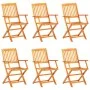 Folding garden dining set 7 pieces solid acacia wood by vidaXL, Garden sets - Ref: Foro24-44057, Price: 428,92 €, Discount: %