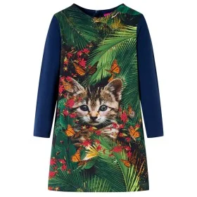 Marineblaues langärmeliges Kinderkleid 104 von vidaXL, Kinderkleider - Ref: Foro24-14928, Preis: 13,38 €, Rabatt: %