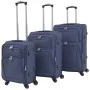 Set of 3 navy blue soft suitcases by vidaXL, Suitcases - Ref: Foro24-91317, Price: 162,01 €, Discount: %