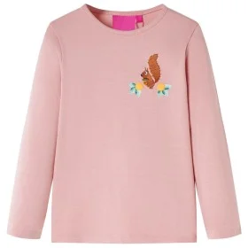 Kinder-Langarm-T-Shirt hellrosa 128 von vidaXL, Kinder-T-Shirts - Ref: Foro24-13512, Preis: 8,59 €, Rabatt: %