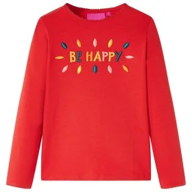Langarm-Kinder-T-Shirt rot 140 von vidaXL, Kinder-T-Shirts - Ref: Foro24-13718, Preis: 8,45 €, Rabatt: %