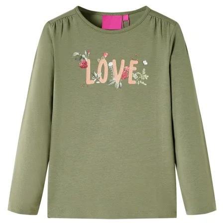 Khaki Langarm-T-Shirt für Kinder 116 von vidaXL, Kinder-T-Shirts - Ref: Foro24-13726, Preis: 8,45 €, Rabatt: %