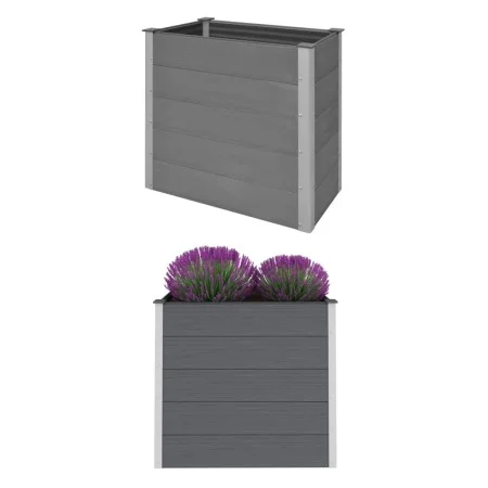 Arriate de WPC gris 100x50x91 cm de vidaXL, Maceteros y jardineras - Ref: Foro24-43604, Precio: 310,50 €, Descuento: %