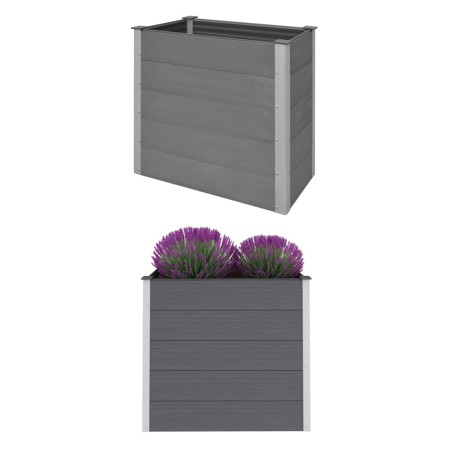 Graues WPC-Blumenbeet 100x50x91 cm von vidaXL, Töpfe und Pflanzgefäße - Ref: Foro24-43604, Preis: 319,63 €, Rabatt: %