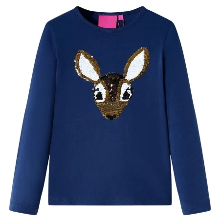 Navy blue long-sleeve children's t-shirt size 104 by vidaXL, Kids T-shirts - Ref: Foro24-14180, Price: 8,98 €, Discount: %