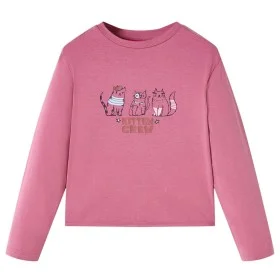 Langärmeliges Kinder-T-Shirt mit Himbeer-Pferde-Print 128 von vidaXL, Kinder-T-Shirts - Ref: Foro24-14447, Preis: 8,12 €, Rab...