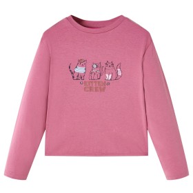 Langärmeliges Kinder-T-Shirt mit Himbeer-Pferde-Print 128 von vidaXL, Kinder-T-Shirts - Ref: Foro24-14447, Preis: 8,20 €, Rab...