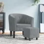 Sessel mit dunkelgrauem Samthocker von vidaXL, Sessel - Ref: Foro24-356478, Preis: 155,41 €, Rabatt: %